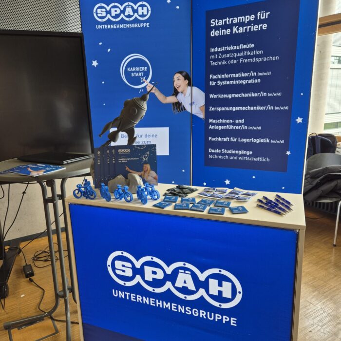 Ausbildungsmessestand der Karrierebörse an der FH Albstadt-Sigmaringen. 